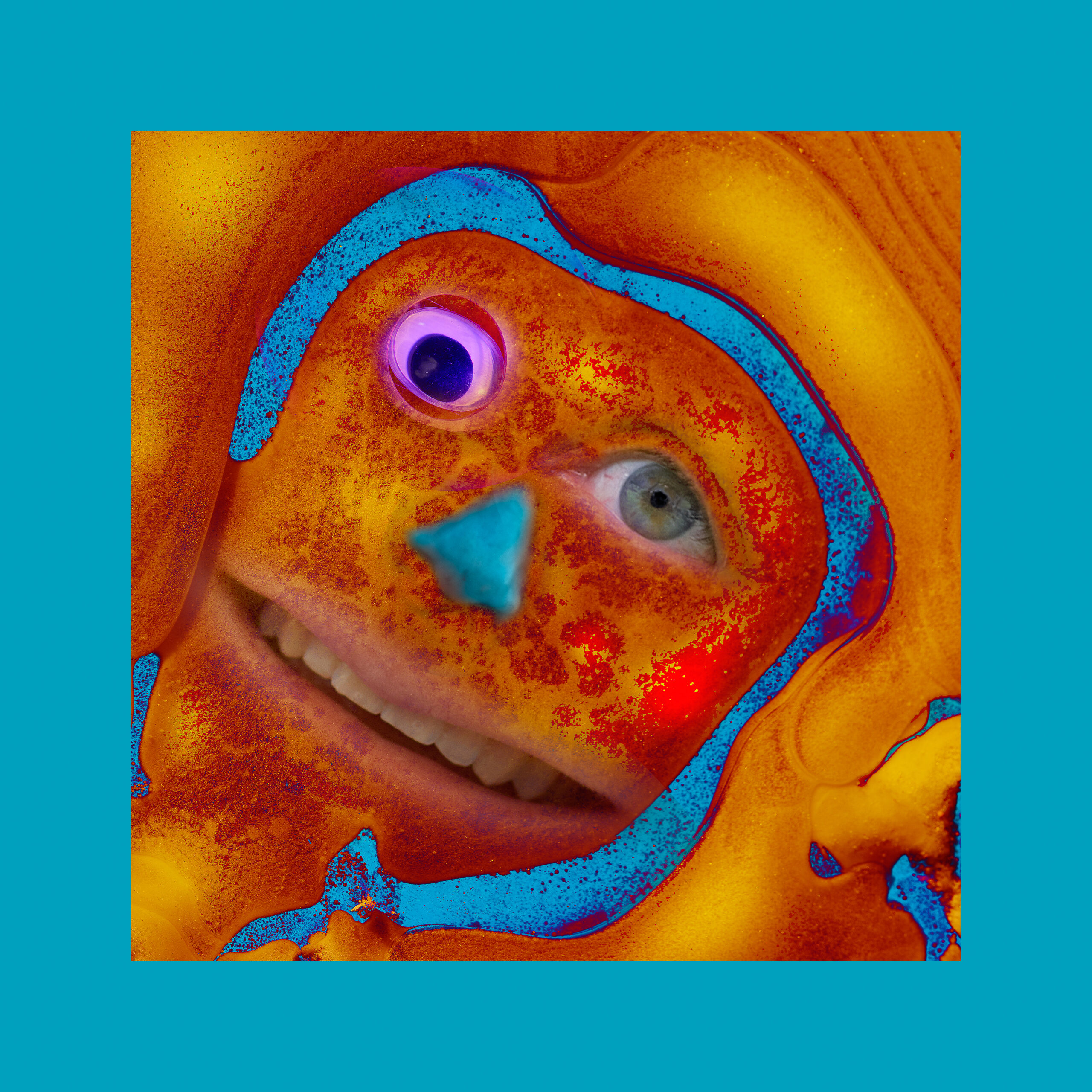 Morgan - Frozen Creatures Morgan, Gesicht aus gefrorener Pfütze, aus der Serie Frozen Creatures